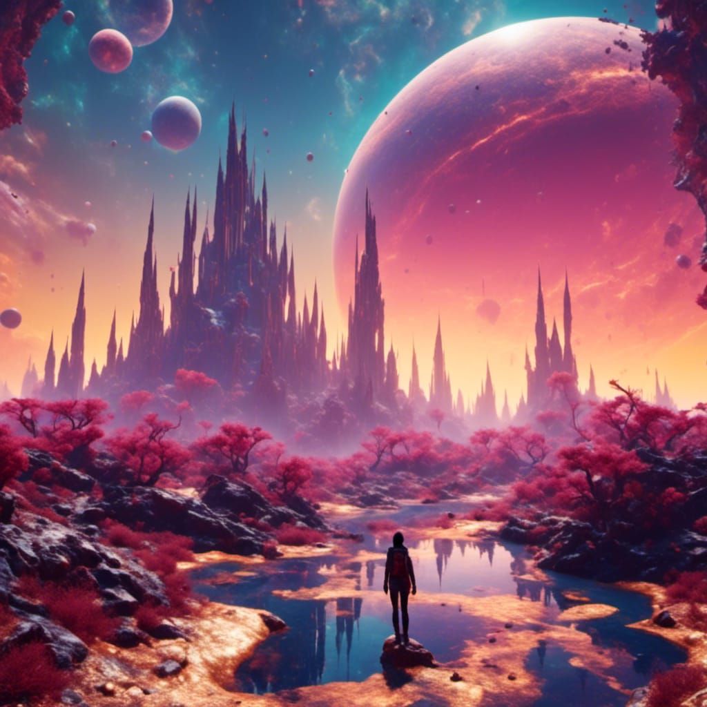 futuristic world on a desolate planet