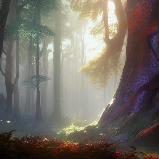 Enchanted Elven Forest Concept Art