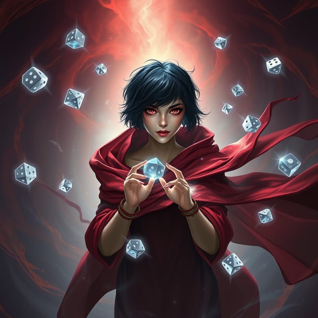 Mystic Dungeon Master in Crimson Cloak