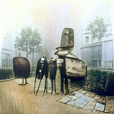 Misty 1880s London Street with Soldier and Tanks
