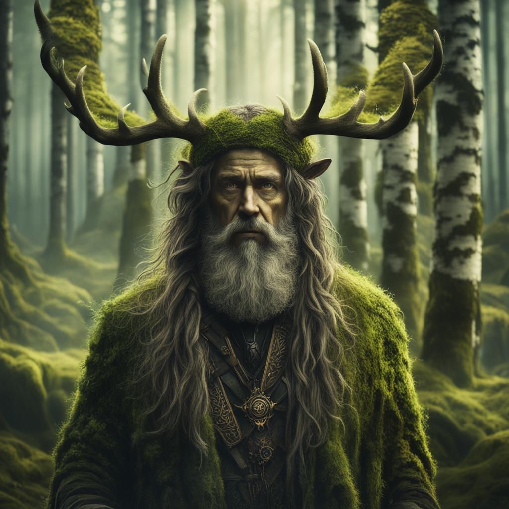 Moss Covered Forest Dweller in Digital Matte Painting