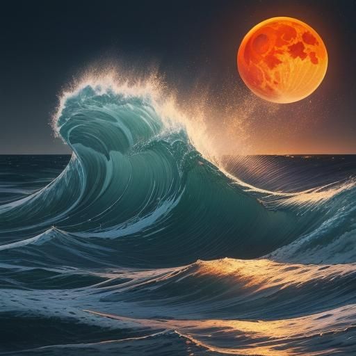 Majestic Blue-Eyed Tiger in Impasto Style