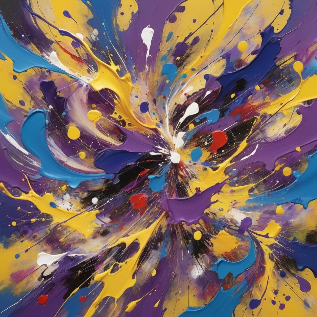 Expressionist Art: Swirling Colors in Chaotic Dance