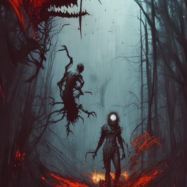 Terrifying Hobgoblin in Expressive Horror Style