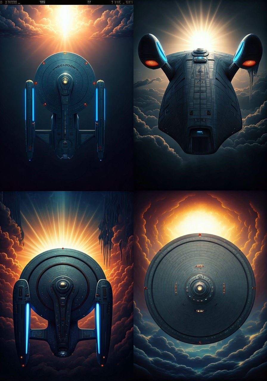 Hyper-Advanced Starship Cinematic Film Still