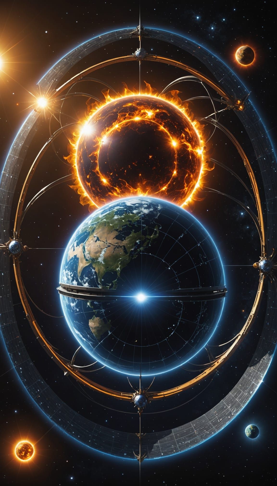 Dyson Sphere Around the Sun with Earth