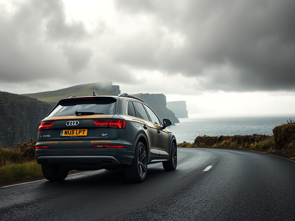 Audi Q7 Jeep Drives Ireland Coast: Photorealistic 8K
