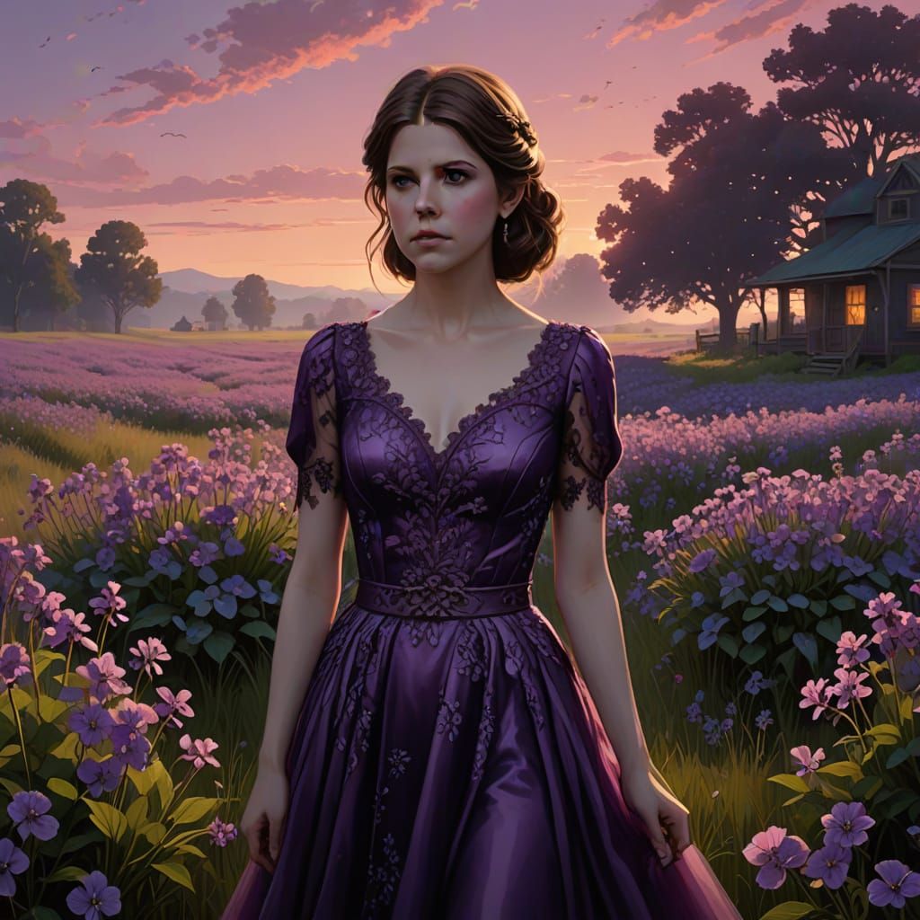 Purple Majesty in a Vibrant Field of Violets