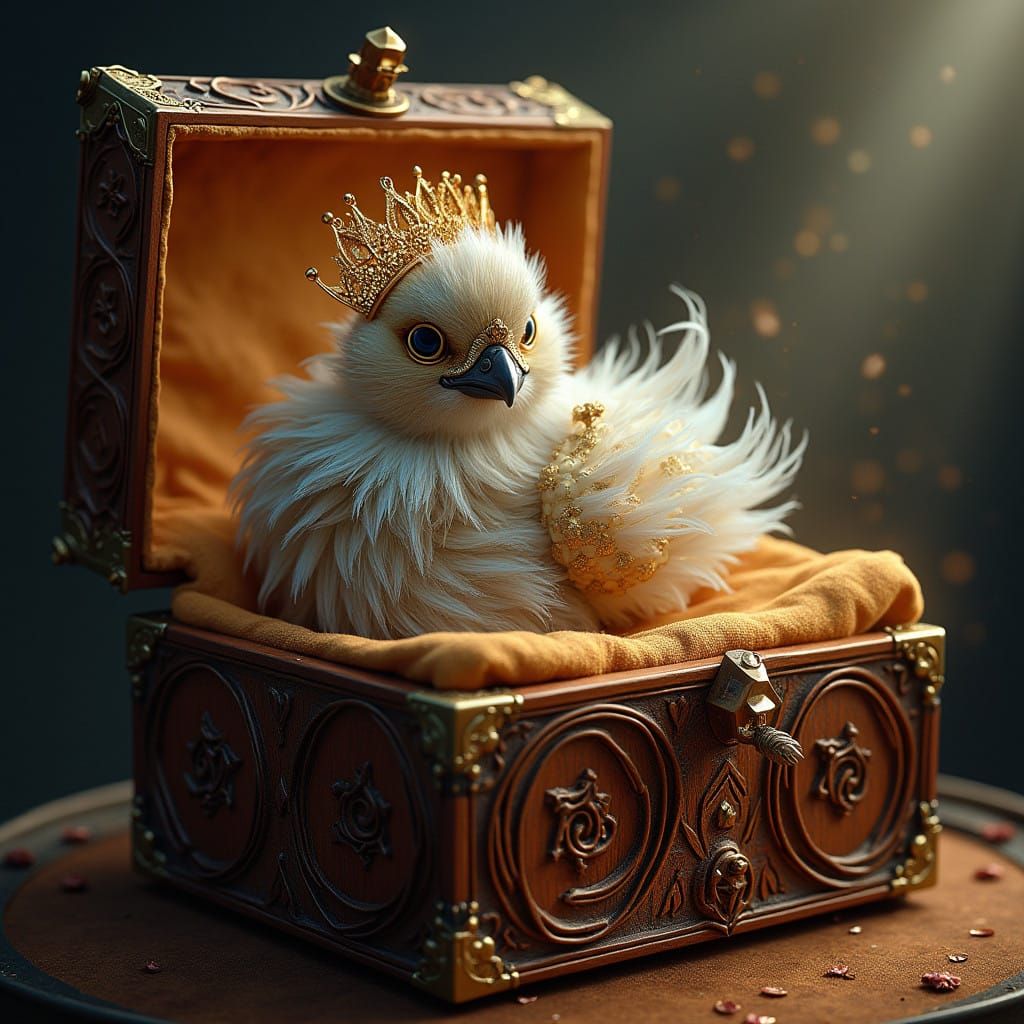 Luxurious Boxed Artifact in Ethereal Glow