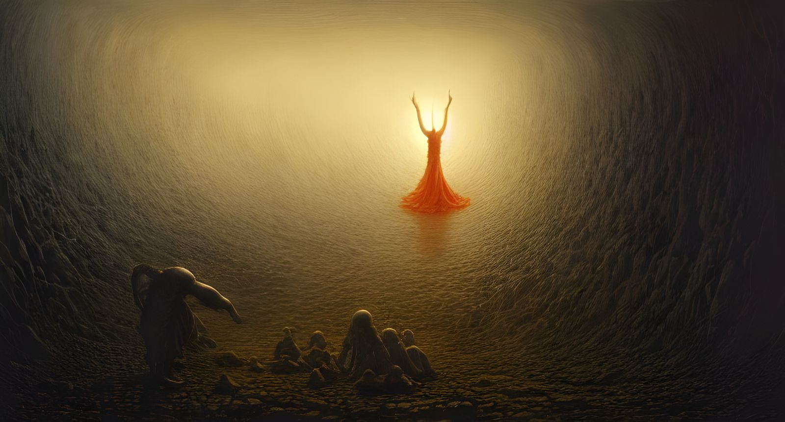 Surreal Slug Creature in the Style of Dark Masters