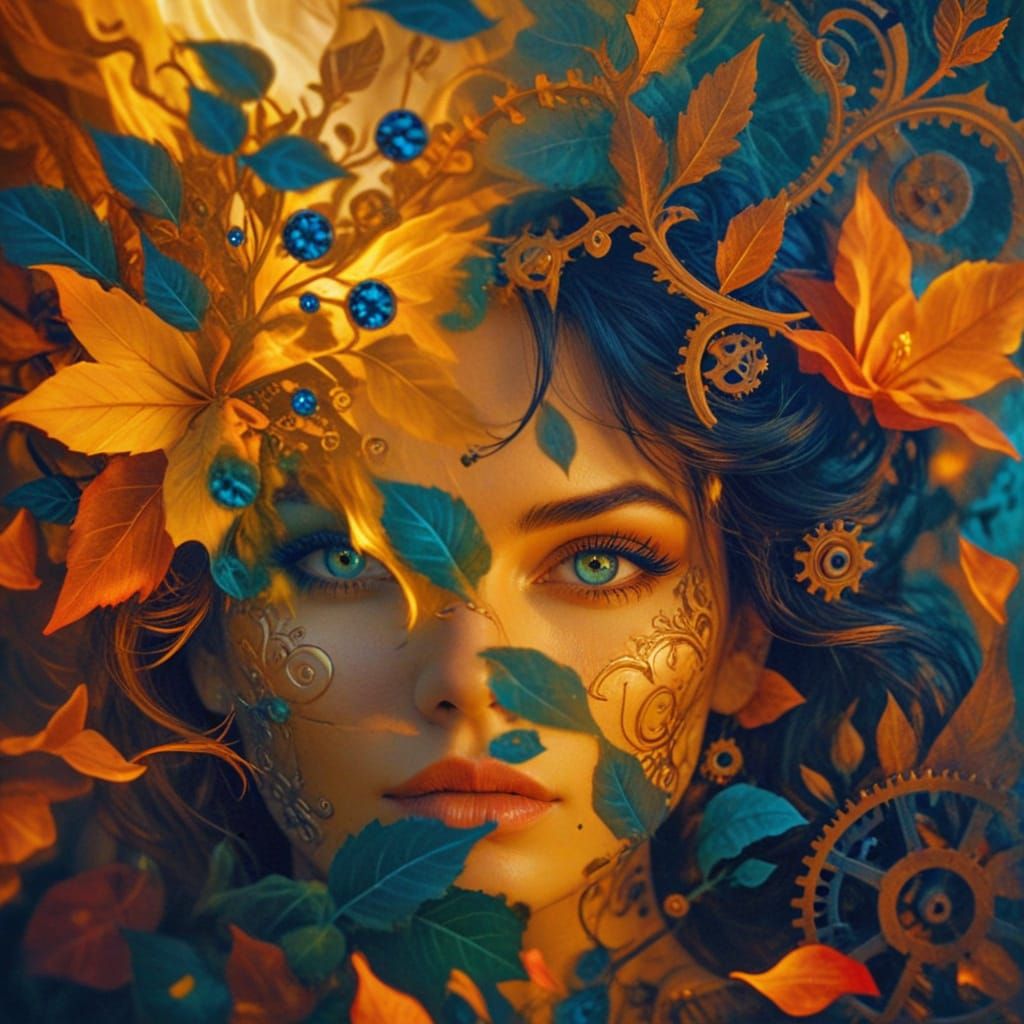 Enigmatic Woman Unveiled in Gothic Romance Digital Art