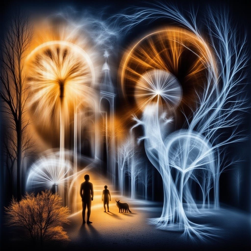 Giant Squirrel in Surreal Psychedelic Dreamscape