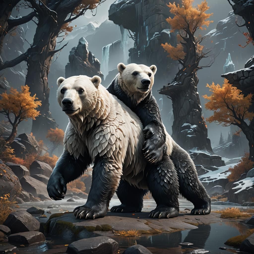 Hybrid Bear: Black, Grizzly, and Polar Fusion