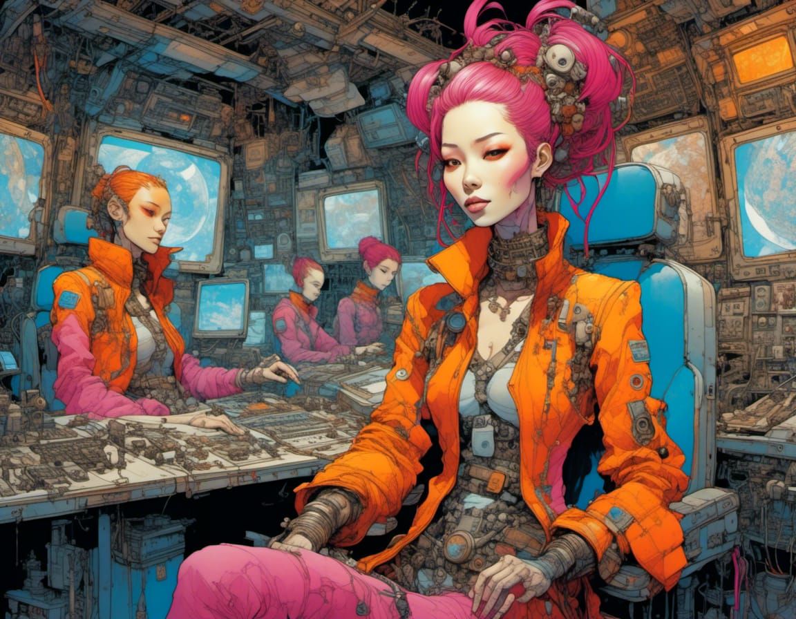 Extravagant Space Repair Shop Employee in High Detail