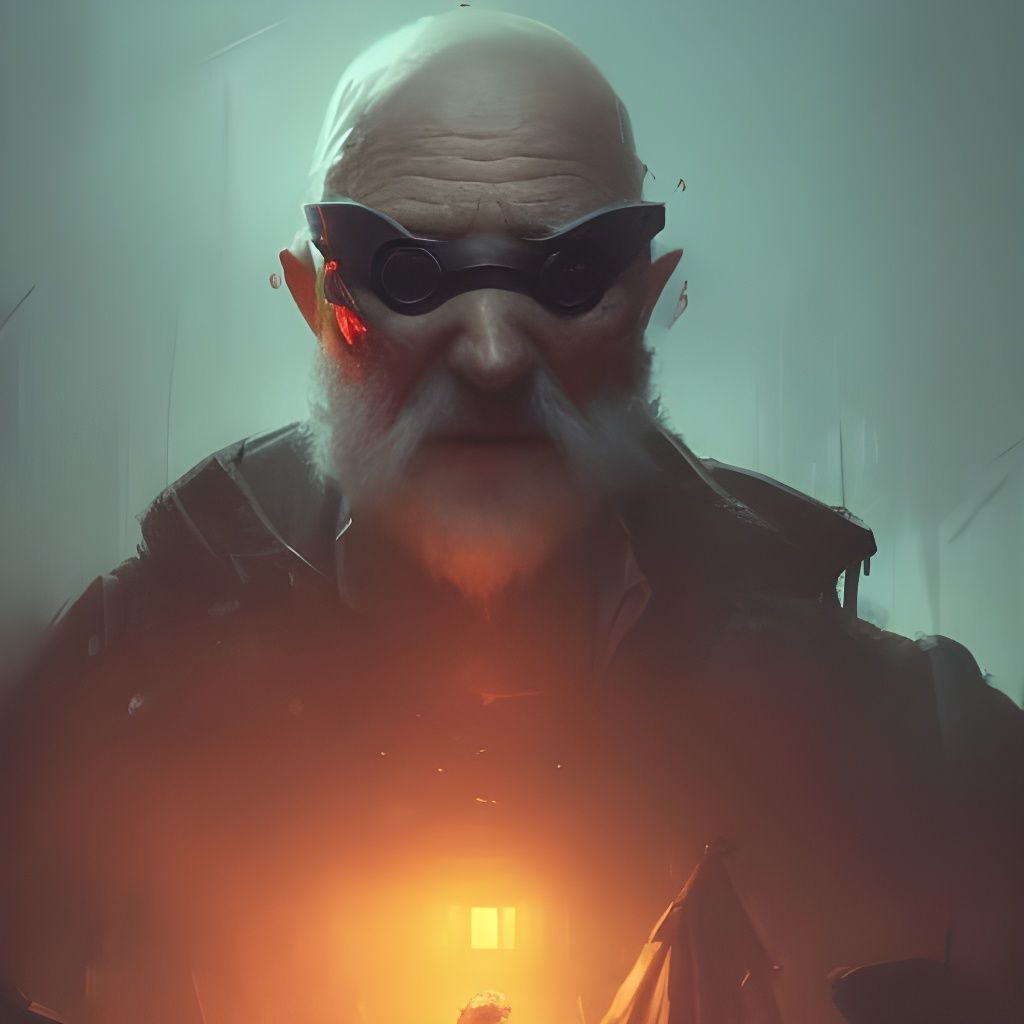 Detailed Dark Fantasy Portrait of Old Man