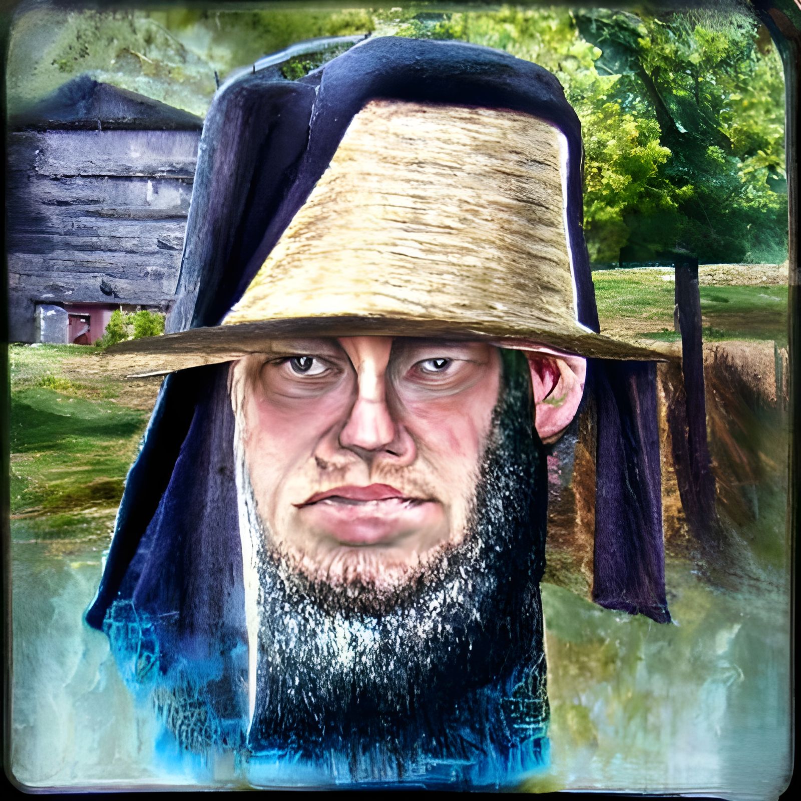 Ancient Amish Assassin Leader Portrait