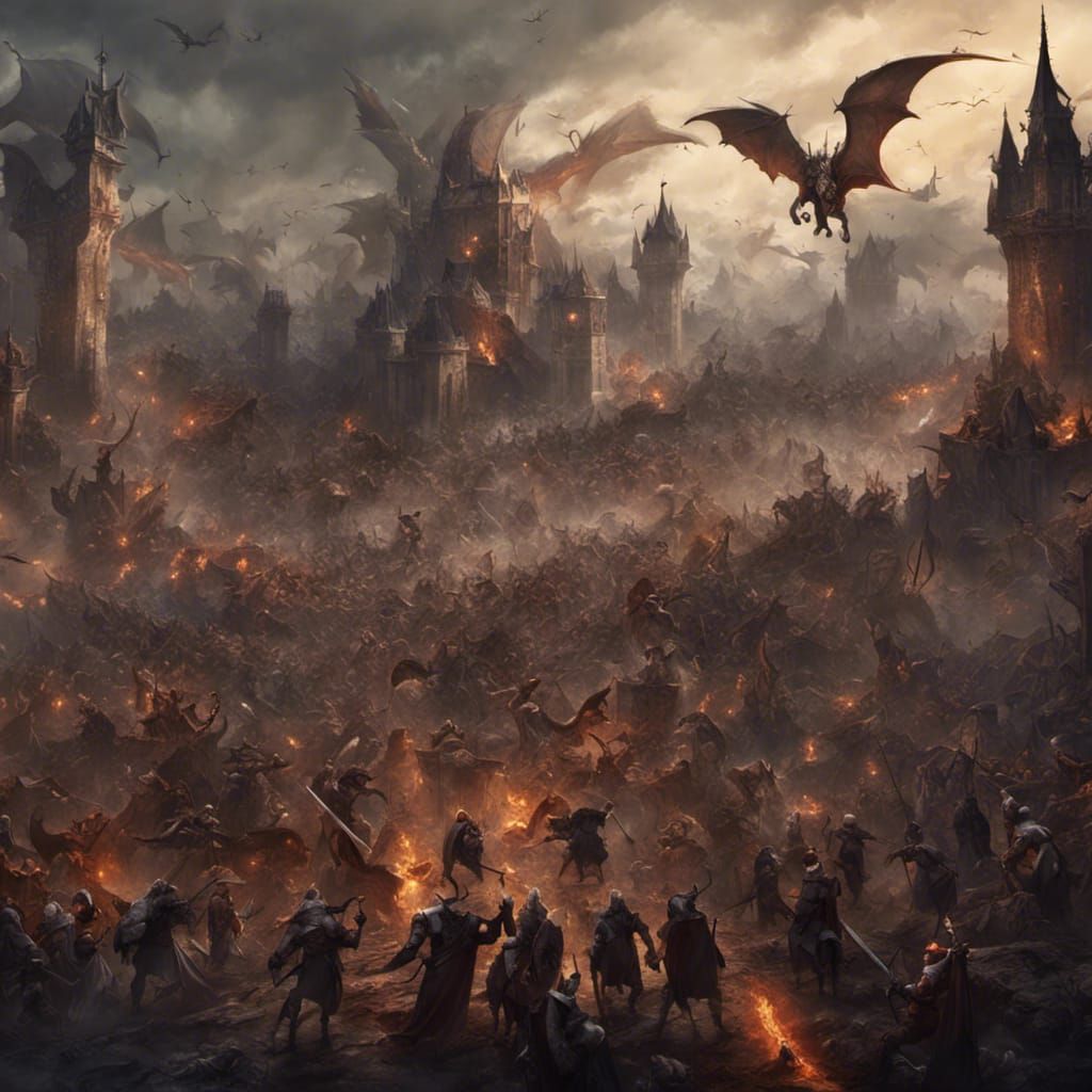 Epic Medieval Battle Between Humans and Demons