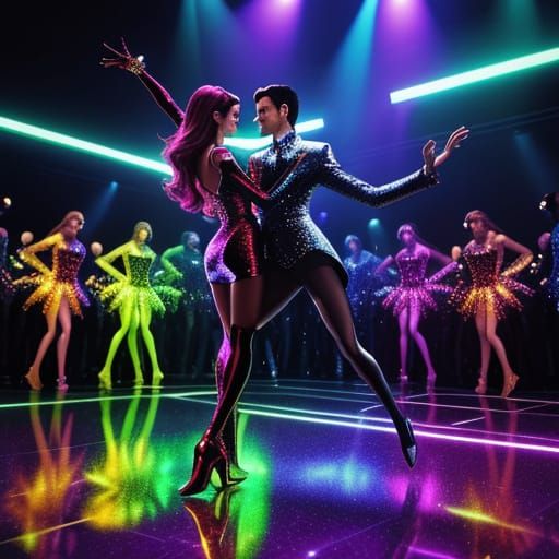 Glamorous Disco Era Captured in Hyper-Realistic Digital Art