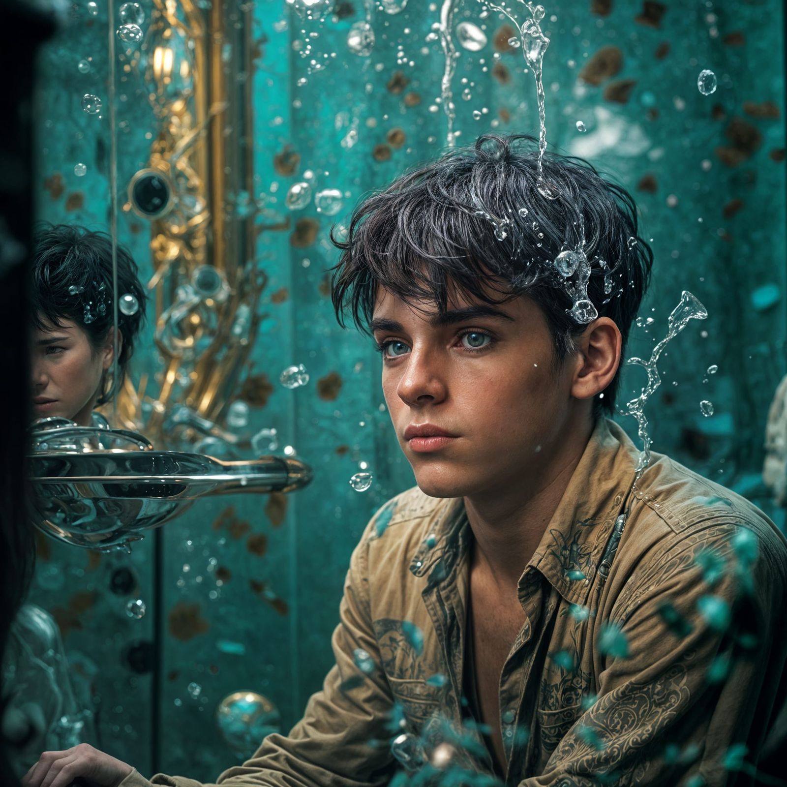 1950s Student Hiding: Detailed Matte Painting