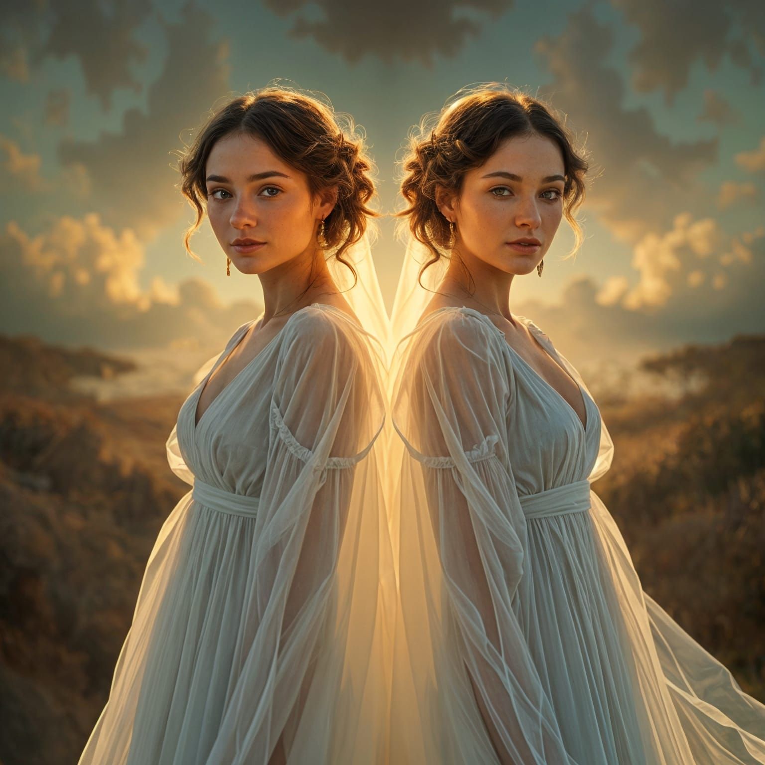 Person with Their Doppelganger