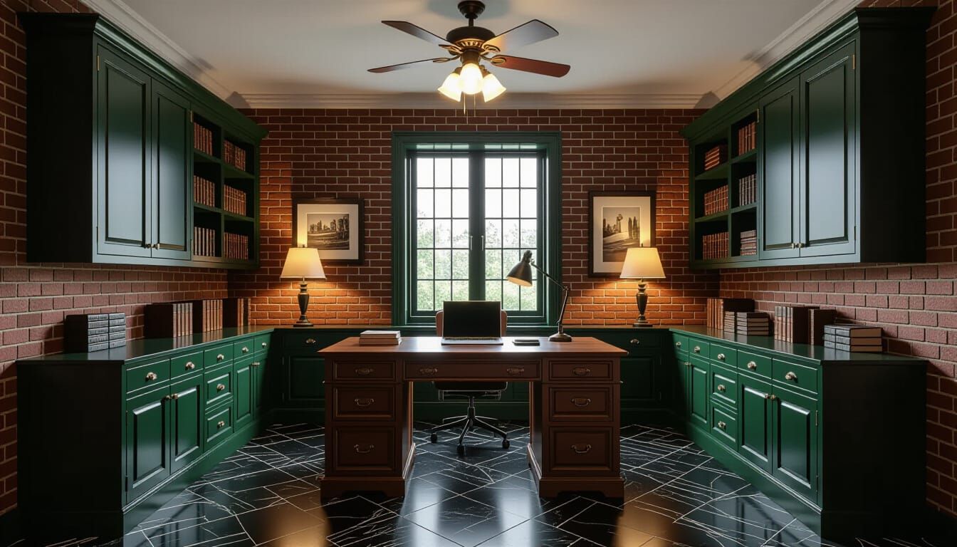 Victorian Working Room with Modern Touches