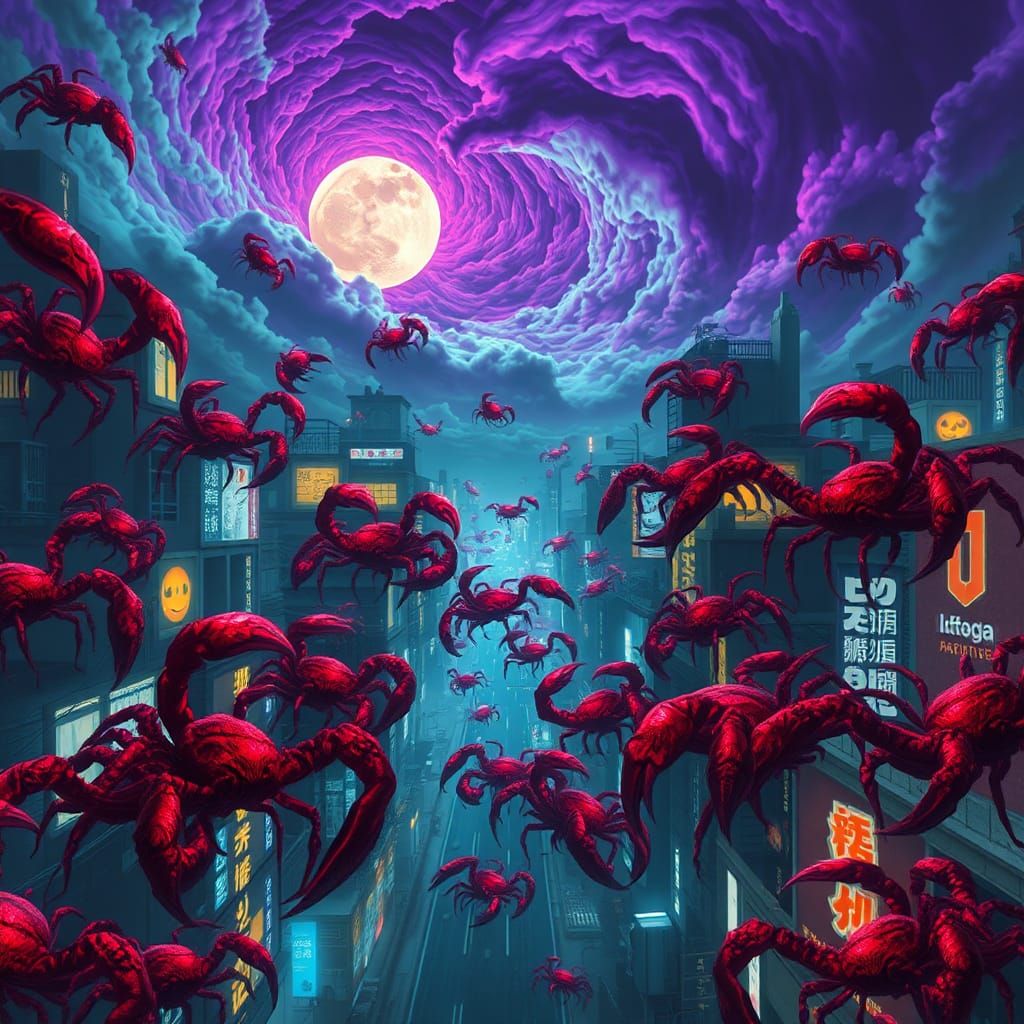 Tokyo Halloween Scorpion Horde: A Dark Fantasy