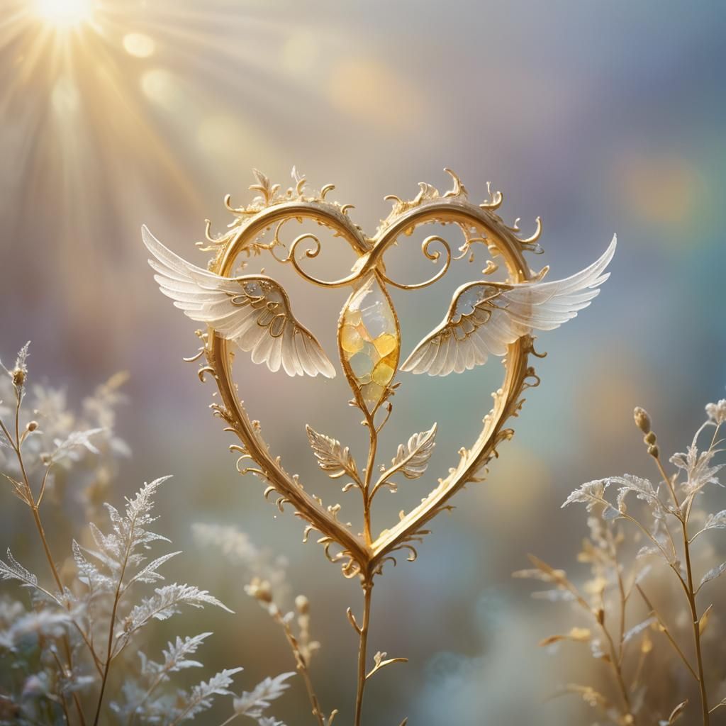 Golden Autism Support Symbol in Soft Focus Art