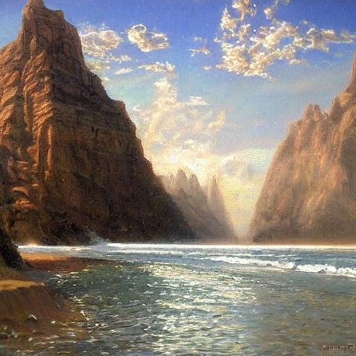 Ethereal God in Oil Painting Style