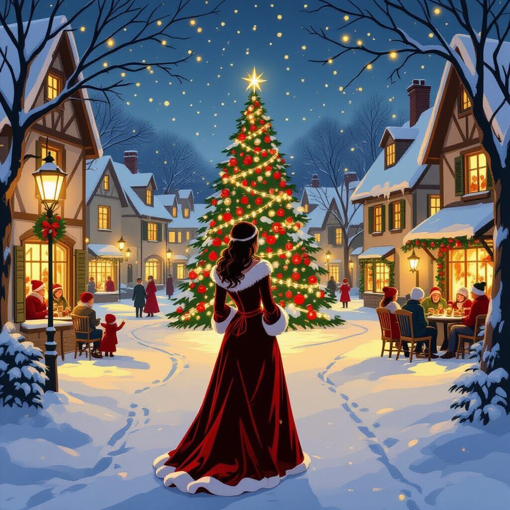 Nyssa Al Ghul in Christmas Village