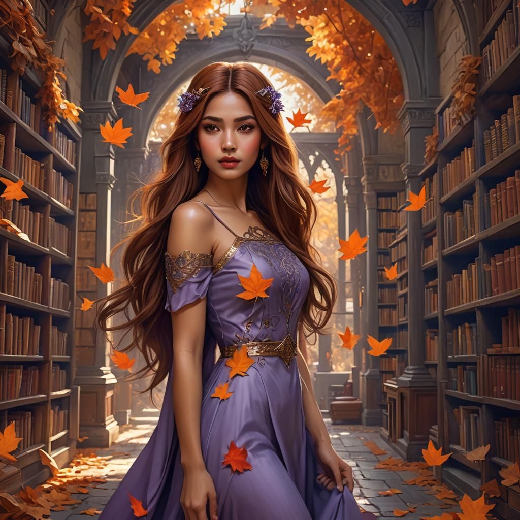 Arabic Asian Woman with Fairy Wings, Digital Art