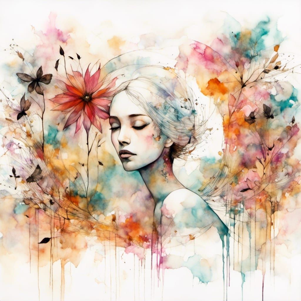 Liquid Ink Abstract: I Am Paradise