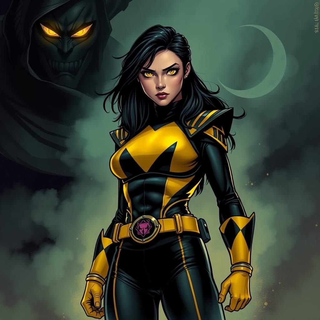 Trini Kwan the dark yellow ranger slayer under an evil curse