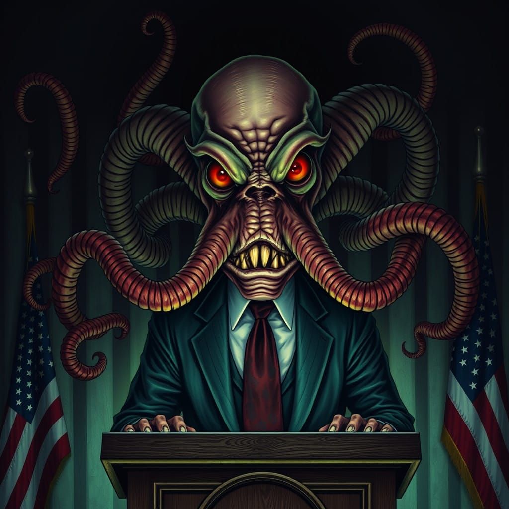 Cthulhu for President in Dark Lovecraftian Style