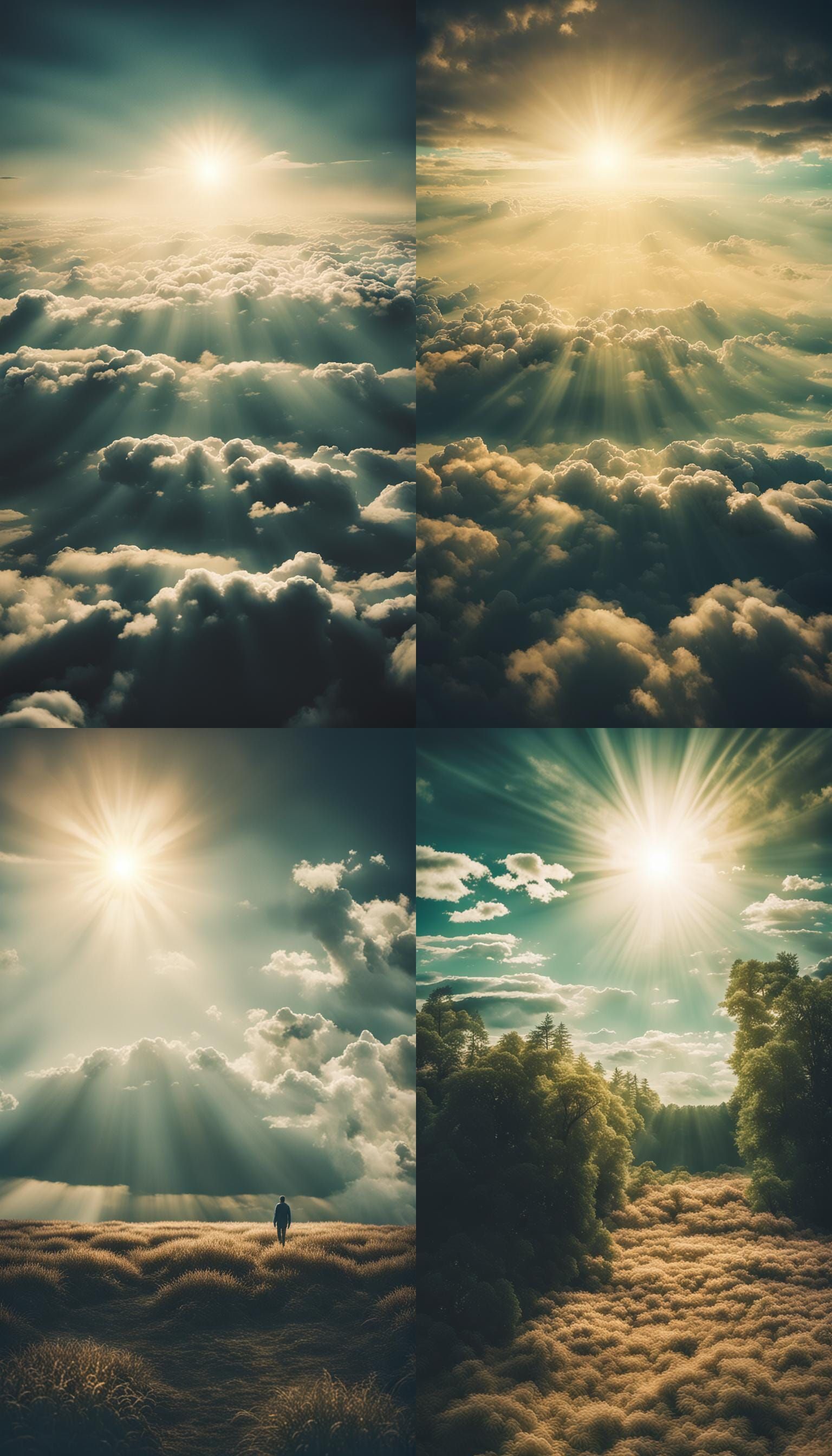 Dramatic Sunlight Breaks Through Cloudy Sky