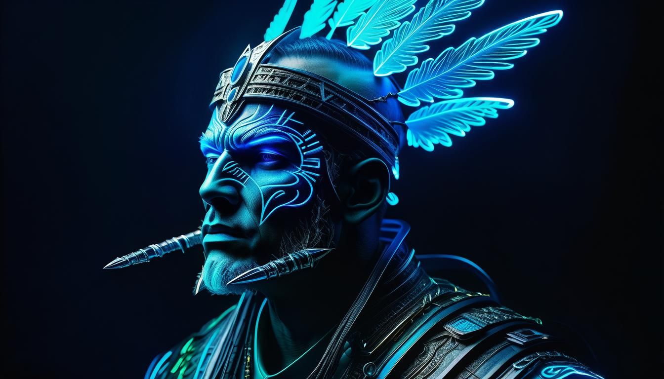 Neon Character Art in Dark Fantasy Style