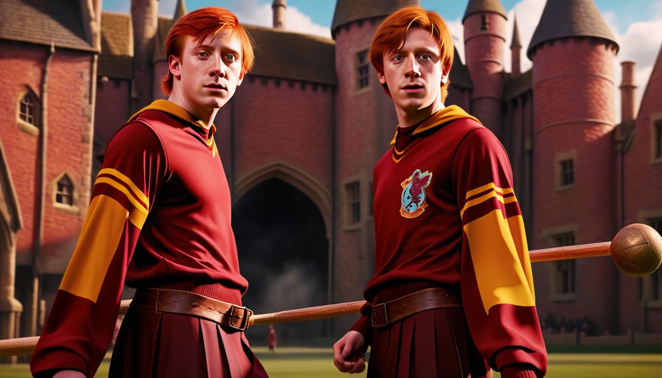 Fred and George Weasley as Quidditch Beaters