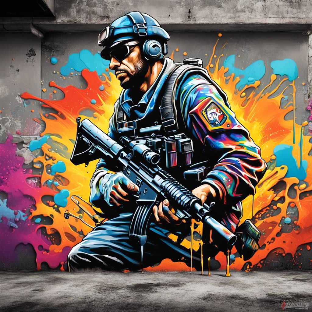 Demarco the Don: Graffiti Gamer Logo in Splash Art Style