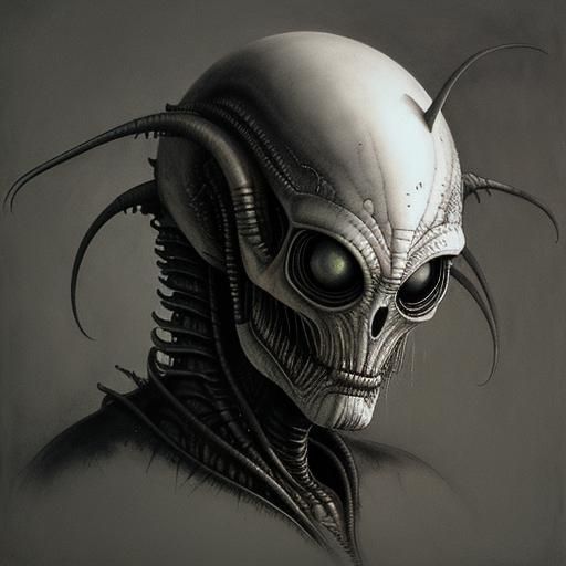 Nightmarish Alien Illustration in Gammell Style