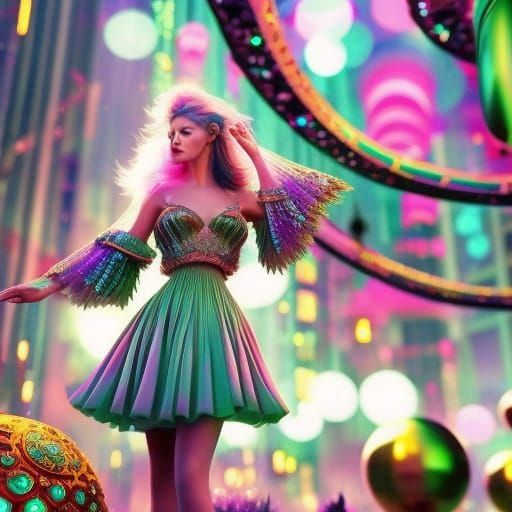 Blake Lively in Dreamy Poppy Field: Surreal 3D Render