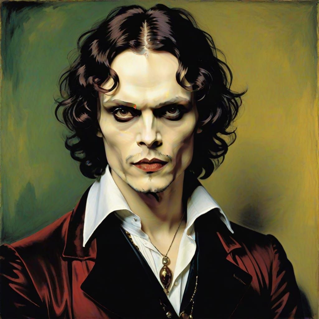 Ville Valo as Vampire in Pop Art Style