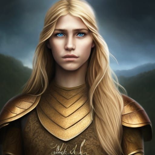 Fantasy Portrait of Blonde Queen in Fairycore Style