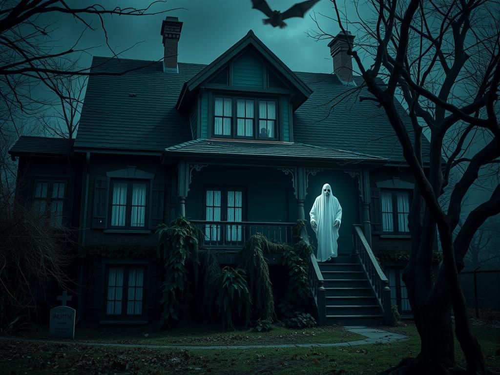 Scary Abandoned Haunted Bungalow at Night