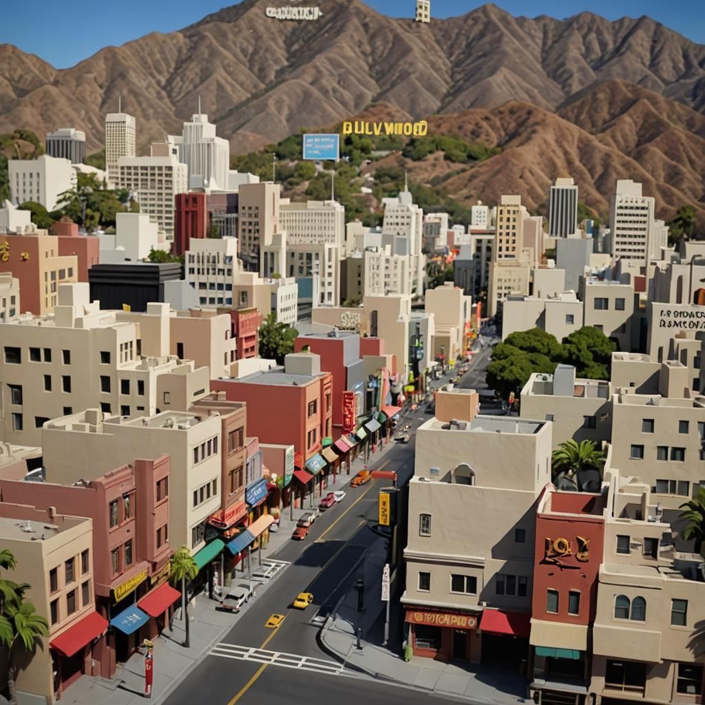 Claymation Hollywood Square in Chinatown