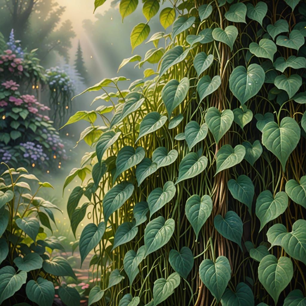 Ethereal Fantasy Garden with Yard Long Beans