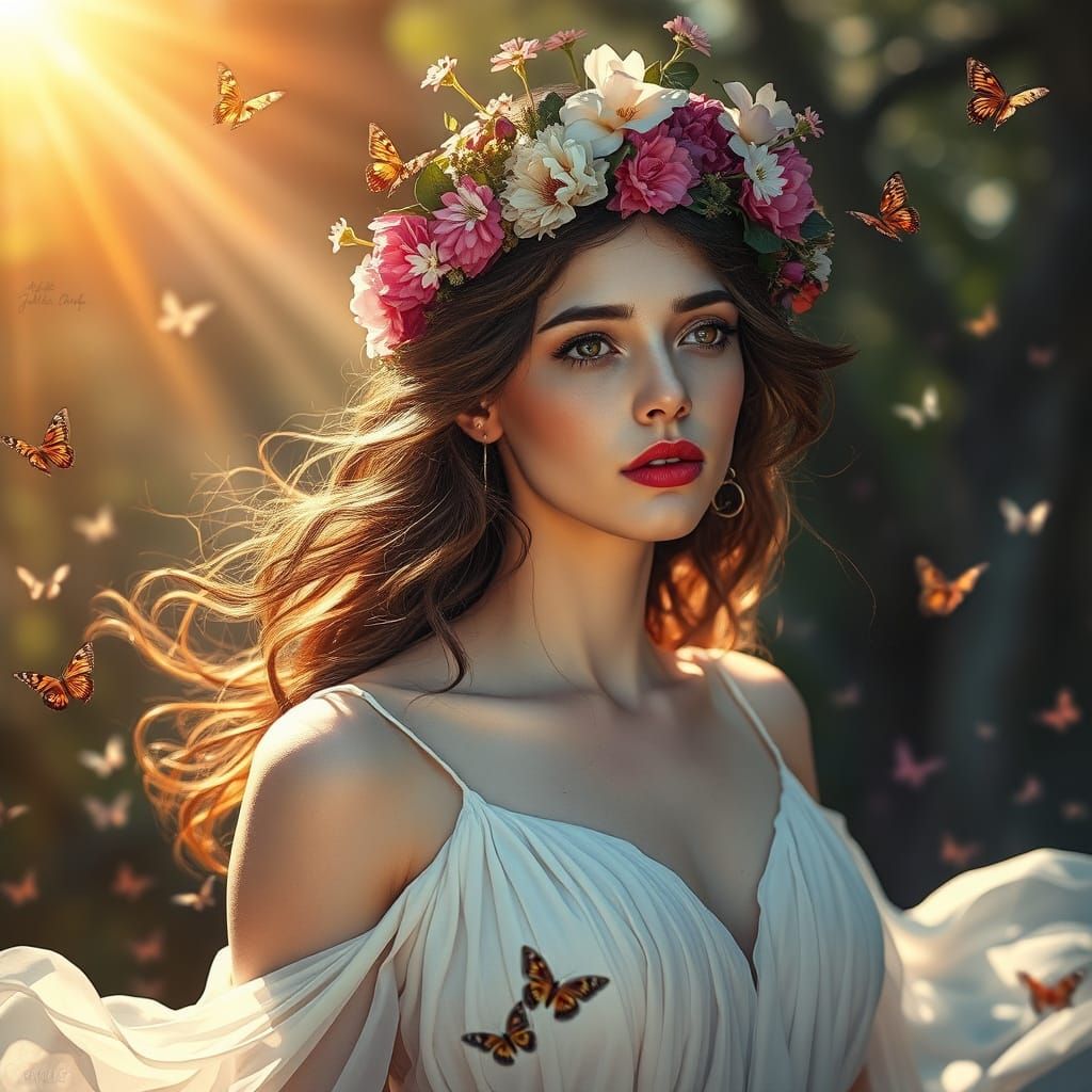 Persephone: Queen of Light and Shadow, Digital Art