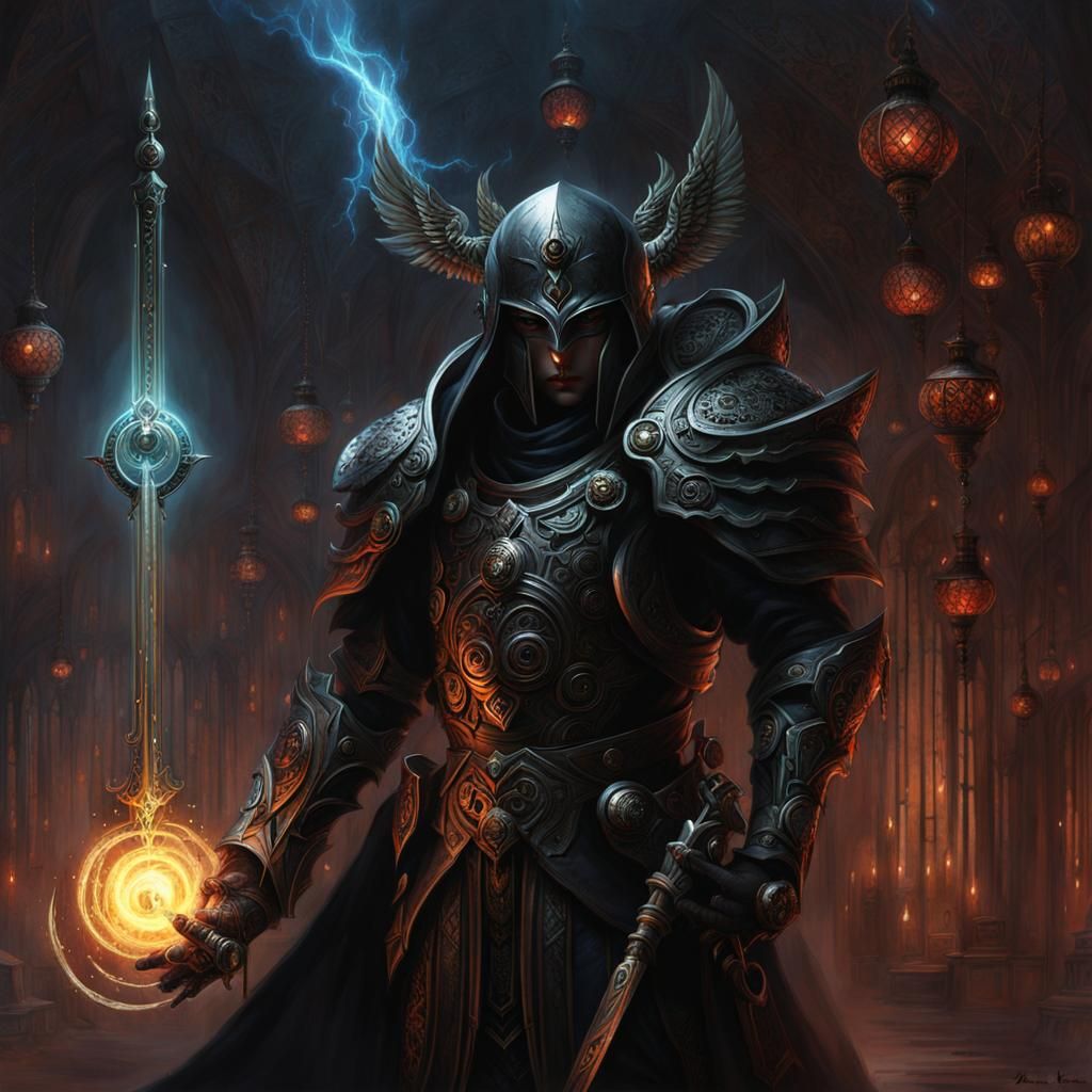 Grimdark Fantasy Quantum Consciousness Artwork