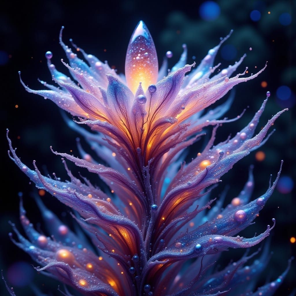 Ethereal Alien Bloom in Luminous Hues