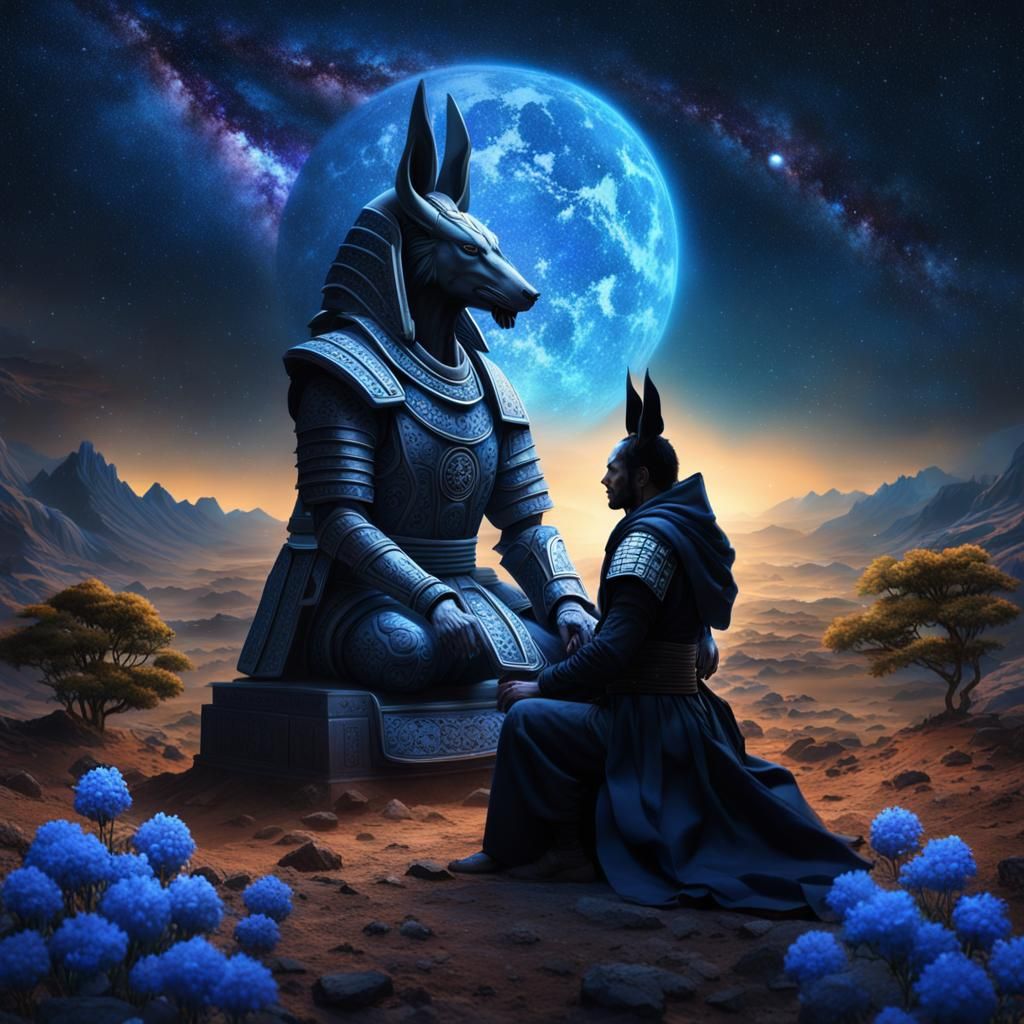 Anubis on Alien Planet: Samurai Asks for Mercy