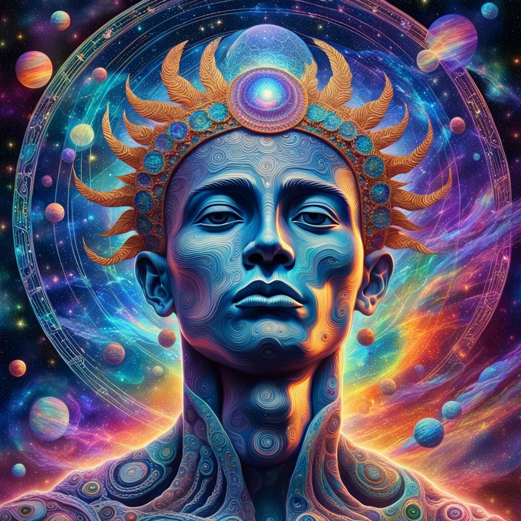 Holographic Astral Being in Cosmic Paint