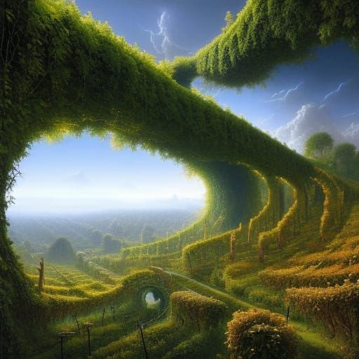 Lush Vines Envelop a World Without People